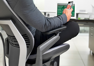 armless task office chair